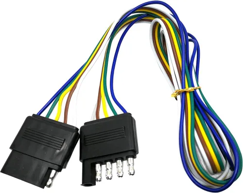 Vista 8 de Extensión plana de 4 vías de vehículo a remolque con cable de 32 pulgadas con cable de 4 pines conector de cableado de remolque
