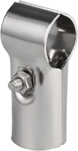 Vista 6 de 6 abrazaderas T de riel extremo de 1 3/8 pulgadas, abrazadera en T para valla de eslabones de cadena, abrazaderas de panel T para tubo de diámetro