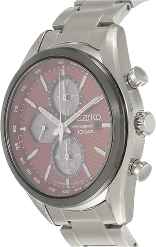 Vista 2 de Seiko Herren-Uhr Quarz Edelstahl mit Silikonband
