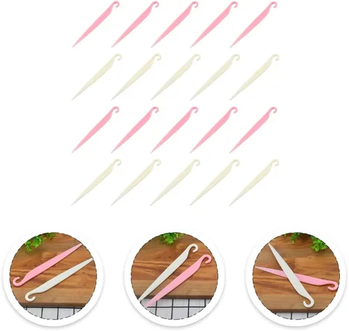 Vista 8 de Cuchillo de espátulas de plástico, 20 piezas, cuchillo para desmoldar, cortador de plástico, herramientas para hornear, espátulas, espátulas
