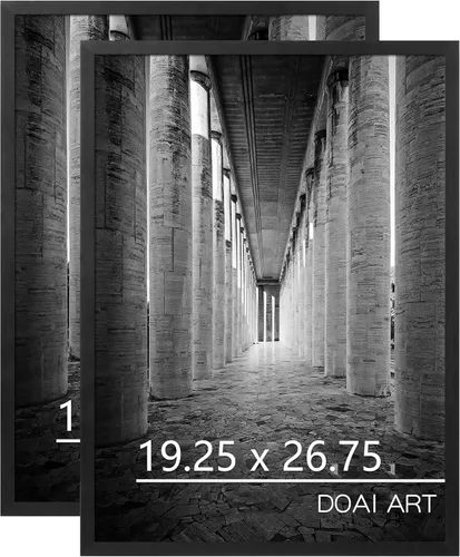 Vista 13 de DOAI ART Marco de fotos de 5x7 pulgadas, marco negro de 5x7 pulgadas para exhibición horizontal o vertical con montaje en pared y sobremesa Marco
