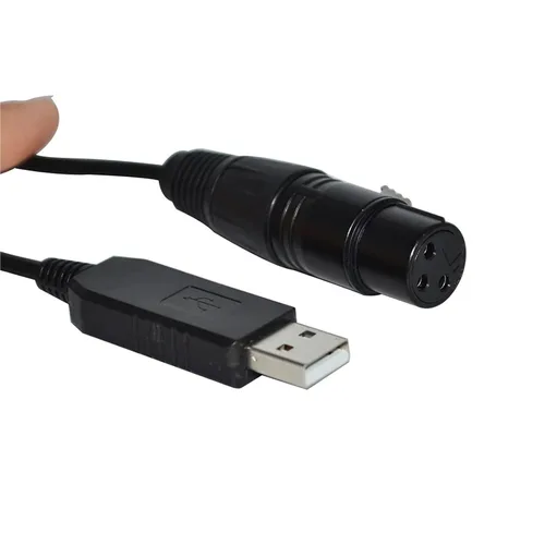Vista 6 de RS485 DMX512 TO USB XLR 3PIN 3P DMX FEMALE CONTROLLER KABLE(1m,Color A)