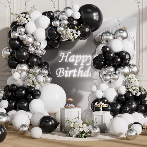 Vista 16 de 15 globos de papel de aluminio en forma de corazón negro de 18 pulgadas para el día de San Valentín, día de la madre, compromiso, aniversario