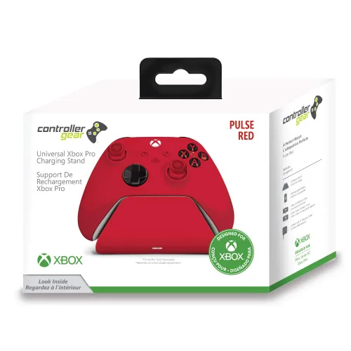 Vista 7 de Controller Gear Pulse Red Universal Xbox Pro Charging Stand with 1100 Mah Rechargeable Battery, Charging Dock, Charging Station for Xbox Series XS