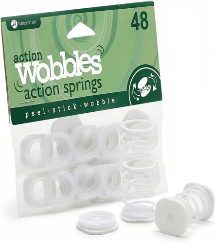 Vista 10 de Hampton Art Action Wobbles, anclajes de resorte autoadhesivos para manualidades de papel dimensionales, mini, paquete de 100
