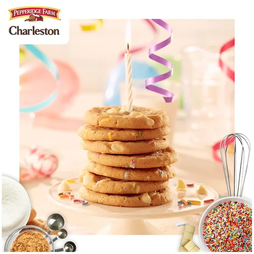 Vista 5 de Pepperidge Farm Charleston - Galletas para pastel de cumpleaños, 8 galletas horneadas suaves, bolsa de 8.6 onzas