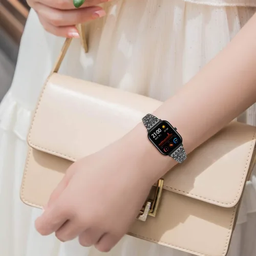 Vista 5 de FitTurn Correa de reloj compatible con Amazfit Active 2 Square/1/GTS 4 4mini/GTS 3/GTS 2/GTS 2e/GTS 2 mini/GTR 1.654 in/Bip 3 pro/Bip 3 SmartWatch