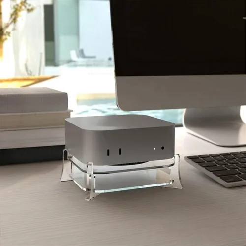 Vista 5 de Práctico soporte de escritorio de acrílico conveniente para portátil pequeño con mejora la ventilación y la disipación de calor