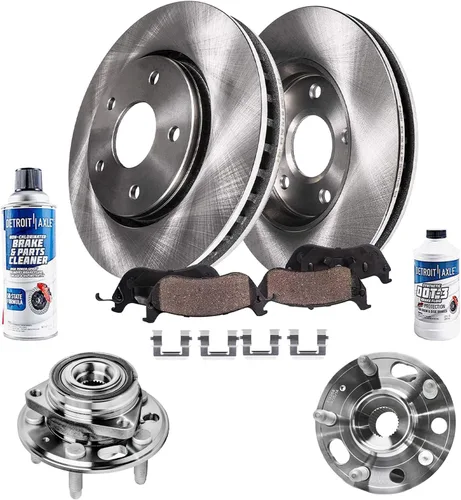 Vista 33 de Detroit Axle - Rotores de freno para Chrysler 200 2015 2016 2017, Rotores de freno de disco de reemplazo: 12.01" pulgadas delantero y 10.95