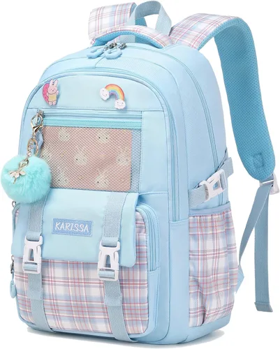 Vista 9 de AO ALI VICTORY Mochila escolar para laptop de 15.6 pulgadas, linda mochila escolar para niños, mochila universitaria primaria, bolsas grandes