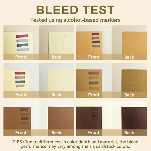 Vista 5 de 60 Sheets 8.5" x 11" Brown Cardstock, 6 Assorted Shades 250GSM/92lb Thick Construction Paper for Printer, Card Making, DIY Crafts, Scrapbooking