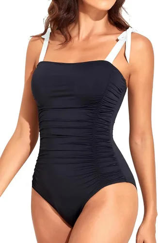 Vista 16 de Trajes de baño de una pieza para mujer, trajes de baño adelgazantes Negro
