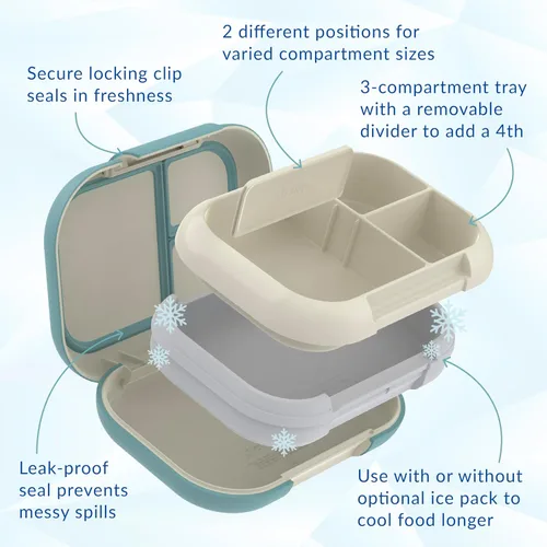 Vista 5 de Bentgo Chill Max - Lonchera XL a prueba de fugas - Paquete de hielo incluido mantiene la comida fría; capacidad de 5 tazas para adultos y mayores