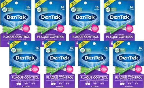 Vista 8 de Dentek Easy Brush Limpiadores interdentales para espacios extra estrechos, 16
