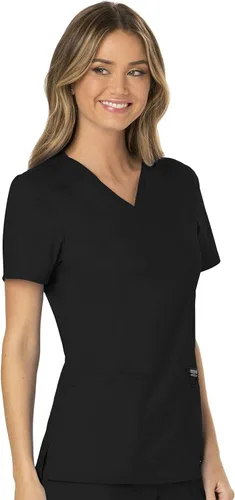 Vista 6 de Cherokee WW610 - Camiseta de ropa quirúrgica para mujer estilo cruzado falso para trabajar