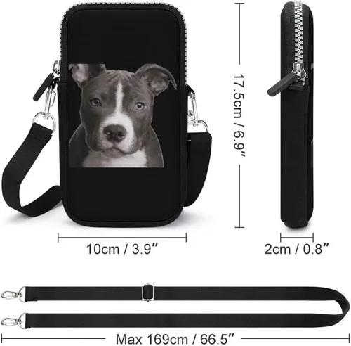 Vista 2 de American Pit Bull - Bolso cruzado para teléfono celular, con correa ajustable