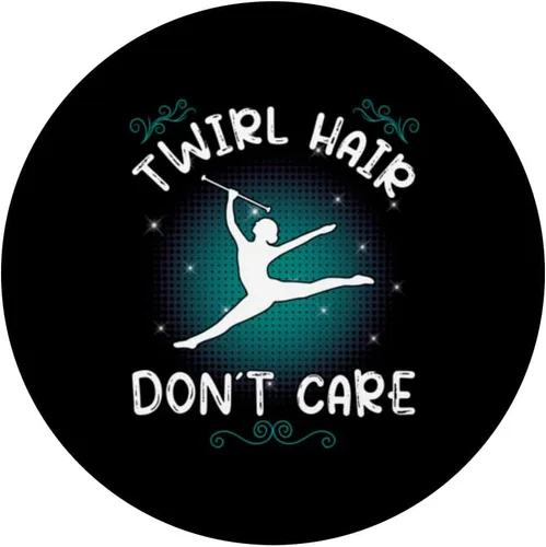 Vista 3 de Twirl Hair don´t care - majorette dance - baton twirler PopSockets Swappable PopGrip