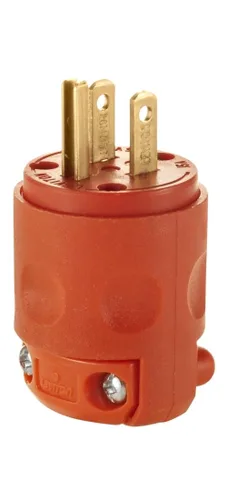 Vista 2 de Leviton 515PV-OR 15 A, 125 V, enchufe con toma a tierra, naranja