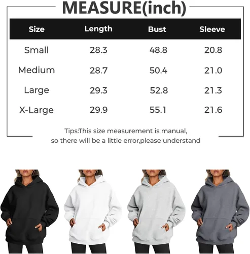 Vista 7 de EFAN Sudaderas de manga larga con capucha para mujer, holgadas, con forro de polar, con bolsillos, para invierno y otoño, estilo Y2K de los 2000