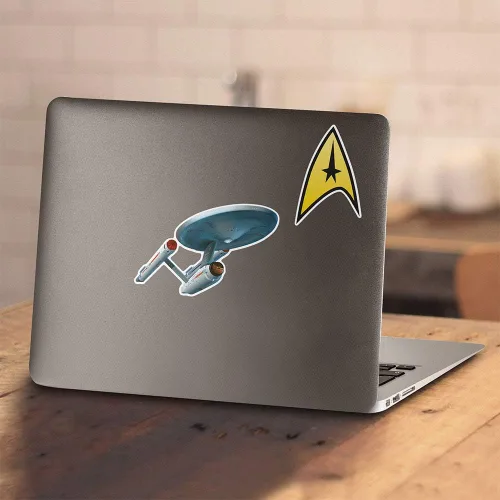 Vista 5 de Popfunk Camiseta clásica de Star Trek Space The Final Frontier