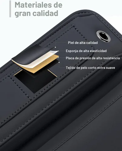 Vista 5 de Owntow Organizador de Espacio para Asiento de Coche Universal de Piel Premium, Organizador de Consola Central con Ranuras para Tarjetas para Coche