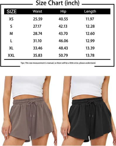 Vista 6 de Trendy Queen Pantalones cortos deportivos para mujer, estilo casual, de verano, cómodos, atléticos, de algodón, elásticos, para correr