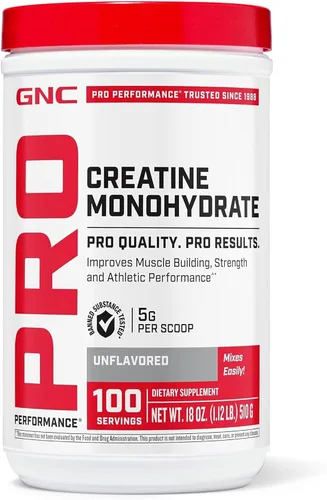 Vista 10 de GNC Pro Performance Monohidrato de creatina – Suplemento de entrenamiento diario para atletas de élite – Mezcla de bebida en polvo de creatina
