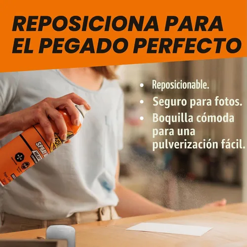 Vista 3 de Gorilla Adhesivo en aerosol resistente, pegamento transparente, 14 onzas (paquete de 1), multiusos con boquilla cómoda para interiores o exteriores