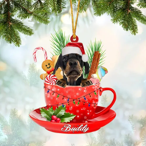 Vista 19 de Alaskan Malamute - Adorno de tetera de perro sentado en una tetera de Navidad, adorno de Navidad con nombre personalizado, adorno de automóvil