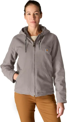 Vista 7 de Carhartt Chaqueta Iconic Washed Duck Sierra para mujer Albahaca
