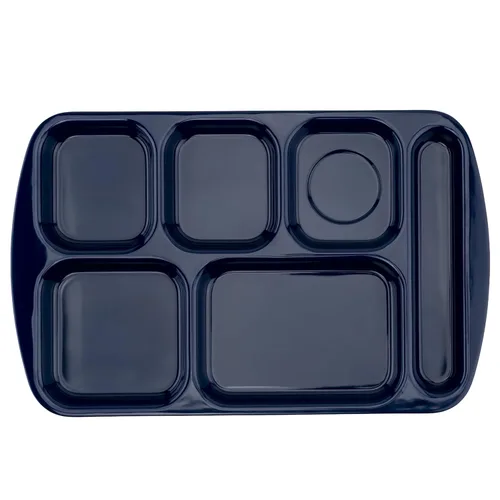 Vista 32 de G.E.T. Bandeja escolar para cafetería con 6 compartimentos, para zurdos, 10 x 14 pulgadas, verde bosque (paquete de 4)