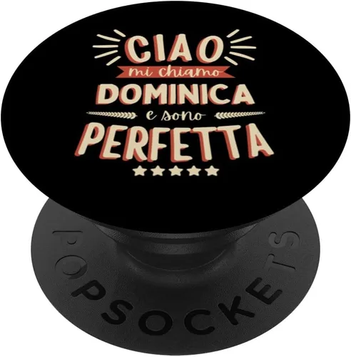 Vista 6 de Dominica Idea Regalo Personalizzata Amica Nome Divertente PopSockets MagSafe PopGrip for iPhone