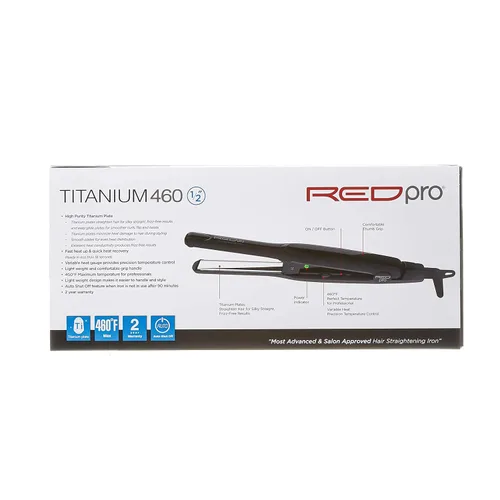 Vista 6 de Kiss Products Red Pro - Plancha plana de titanio, 1/2 pulgada, 1 libra