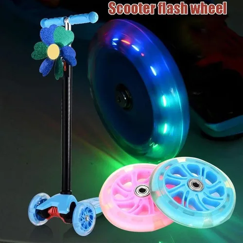 Vista 4 de TRENDYBOY Rueda de monopatín Rueda de Scooter Solo Warping Slide Carrito de compras Longboard 2 Color 4.724 in Ruedas (Color : Bule)