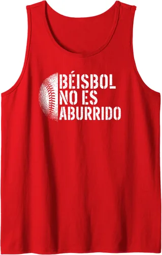 Vista 12 de Beisbol No ES Aburrido Funny Baseball Spanish Quote Tank Top