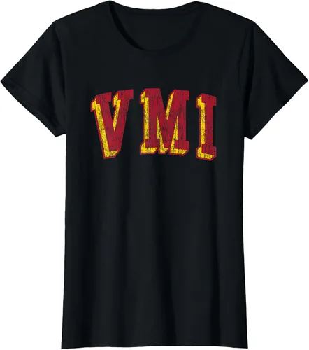 Vista 28 de VMI Keydets Retro Arch Camiseta, Negro