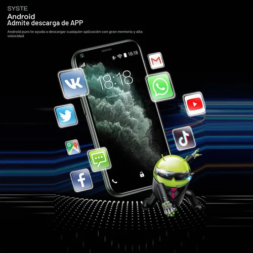 Vista 5 de Longben Mini Smartphone Desbloqueado Teléfono Celular 2.5 Pulgadas Android 3G Pequeño Móvil Quad Core 2G+16G Teléfono Pequeño Dual SIM (Verde)