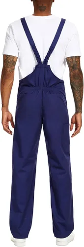 Vista 2 de WORK IDEA Overol con peto para hombre, ropa de trabajo, ligero, con bolsillos
