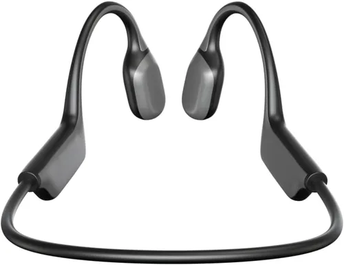 Vista 3 de SA04 - Auriculares deportivos inalámbricos Bluetooth ligeros de conducción ósea negra, con micrófonos, resistentes al sudor, impermeables