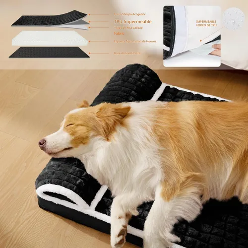 Vista 3 de Almohada ortopédica para perros medianos, sofá cama para mascotas