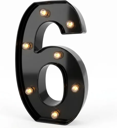 Vista 35 de Números de marquesina LED, números iluminados 2025 para fiestas, letras pequeñas iluminadas, número iluminado a pilas para cumpleaños o decoración