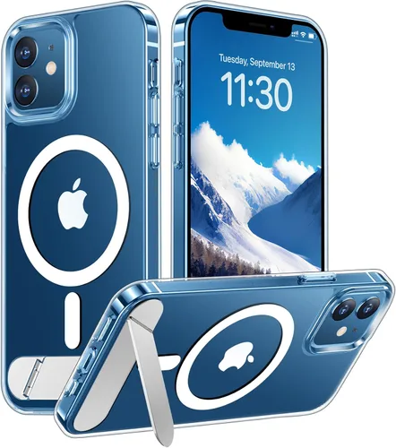 Vista 185 de Funda para iPhone 11 con compatibilidad magnética, [Soporte invisible incorporado][Compatible con MagSafe]