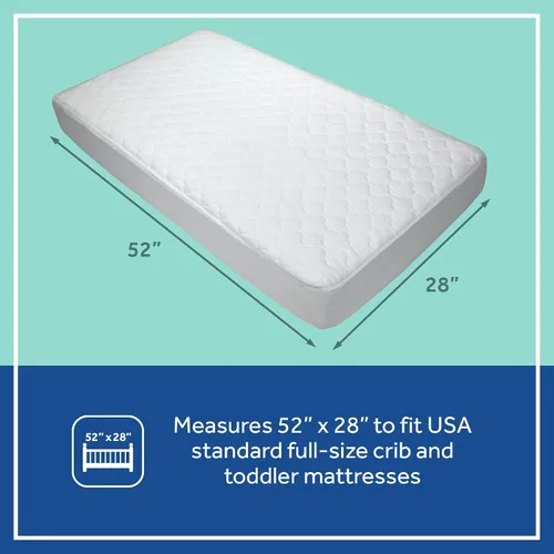 Vista 6 de Sealy Baby Protector de colchón para cuna, protector de colchón impermeable ajustable para cuna y funda de cama infantil, lavable a máquina y fácil
