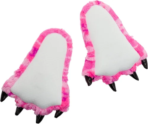 Vista 3 de Wishpets- Pantuflas rellenas con diseño de animal- pantuflas de peluche suave para niños y adultos, Rosado (Pink Camo)