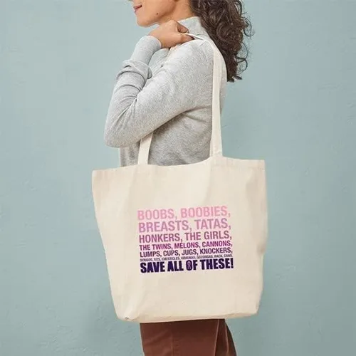 Vista 4 de CafePress Bolsa de lona natural para concientización sobre el cáncer de mama para guardar todo esto bolsa de compras