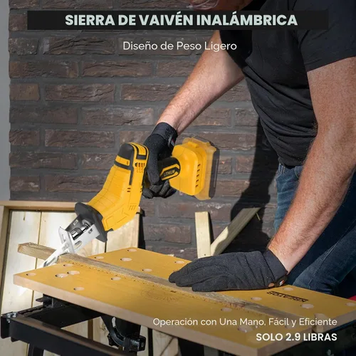 Vista 7 de Sierra recíproca inalámbrica para batería Dewalt de 20V, sierras recíprocas con motor de escobillas de 150W, velocidad variable de 0-3500 SPM, kit