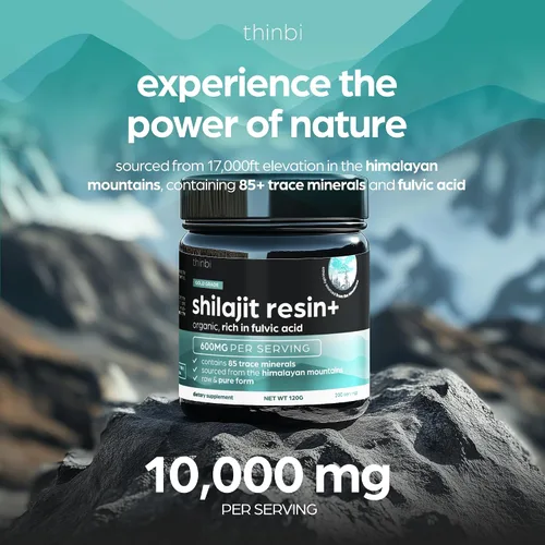 Vista 2 de Resina Shilajit extra fuerte de 4 onzas, Shilajit puro del Himalaya para hombres y mujeres, 75% más de ácido fúlvico y 85 minerales traza