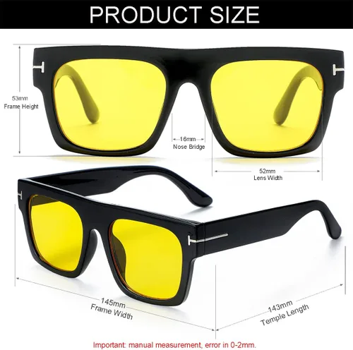 Vista 3 de NIDOVIX Gafas de sol cuadradas clásicas vintage para hombres y mujeres, marco grande, retro de los años 70, protección UV400
