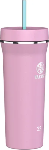 Vista 9 de Takeya 32 oz Stainless Steel Insulated Tumbler with Straw Lid, Premium Quality, Sweatproof