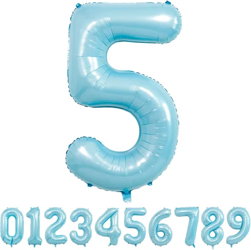 Vista 26 de Globo azul con el número 0, 40 pulgadas, Mylar premium, reutilizable, para decoración de fiesta de cumpleaños
